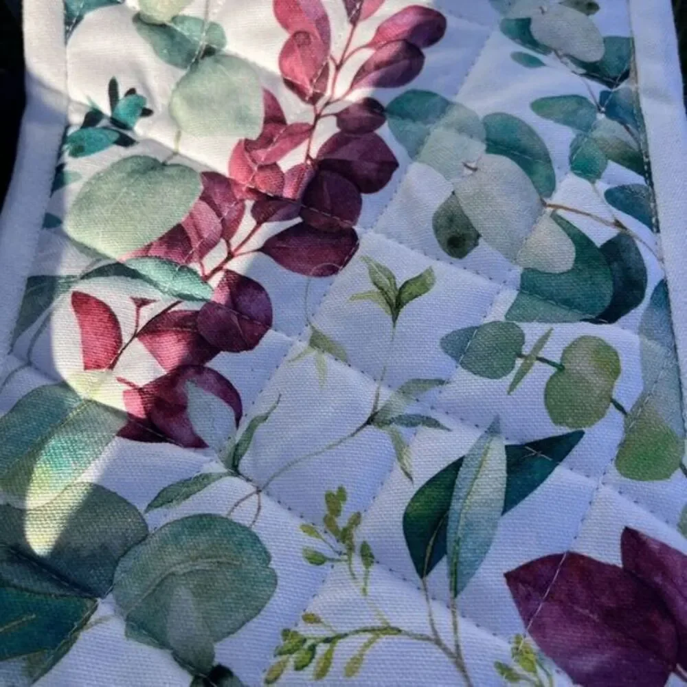 Michel Design Works Cotton Kitchen Double Oven Glove Eucalyptus & Mint Fall Mult